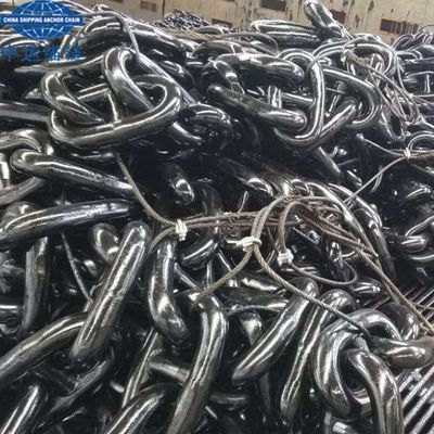 Dia. 84MM Stud Link Anchor Chain With LR Cert. Black Painted