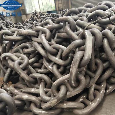 92MM Grade U3 Stud Link Anchor Chain With NK Cert. Black Painted In Stock