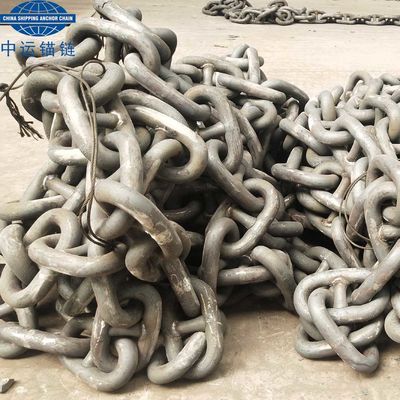 90MM Grade U3 Stud Link Anchor Chain With ABS Cert. Black Painted In Stock